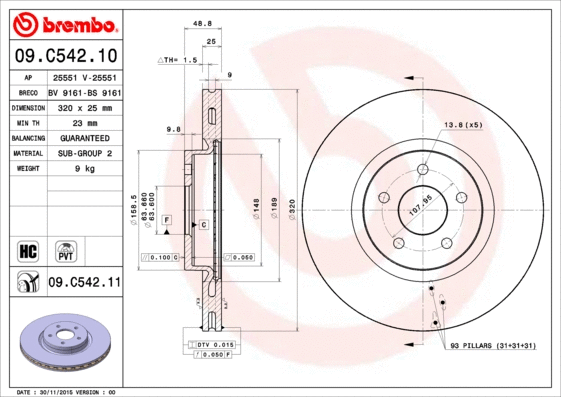 Brake Disc (BV 9161)