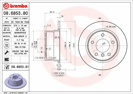 Brake Disc (BV 7638)