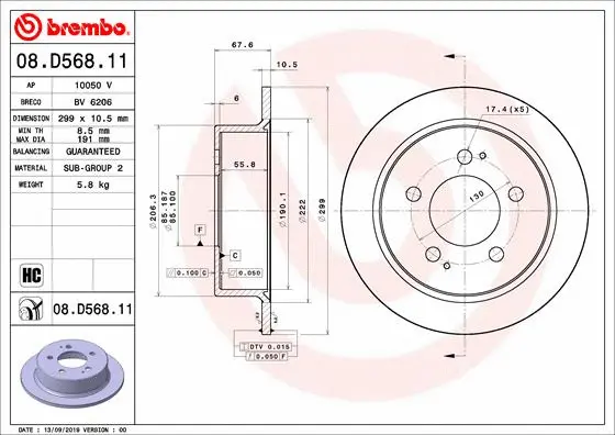 Brake Disc (BV 6206)