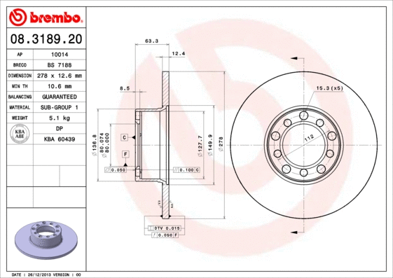 Brake Disc (BS 7188)