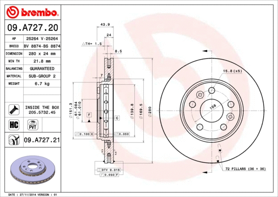 Brake Disc (BS 8874)