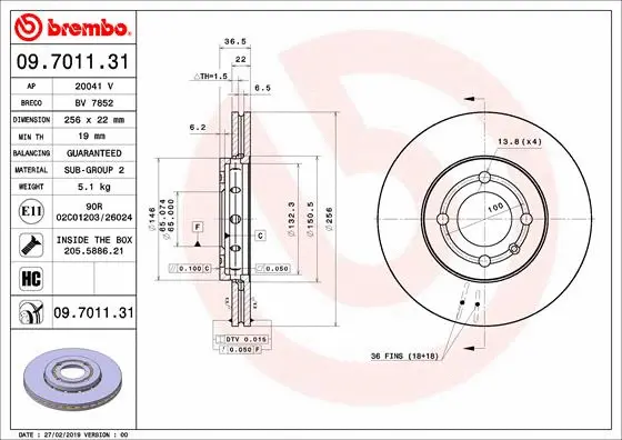 Brake Disc (BV 7852)