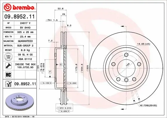 Brake Disc (BV 8443)