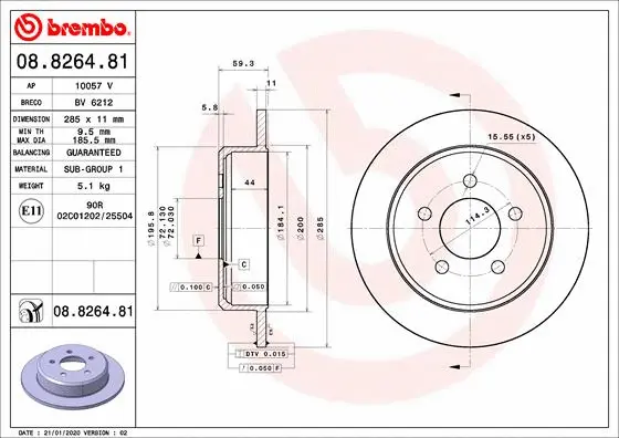 Brake Disc (BV 6212)