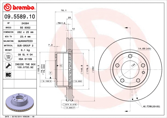 Brake Disc (BS 8062)