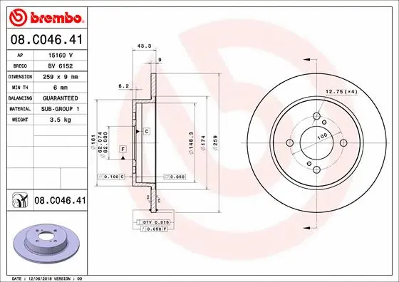 Brake Disc (BV 6152)