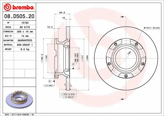 Brake Disc (BS 6175)