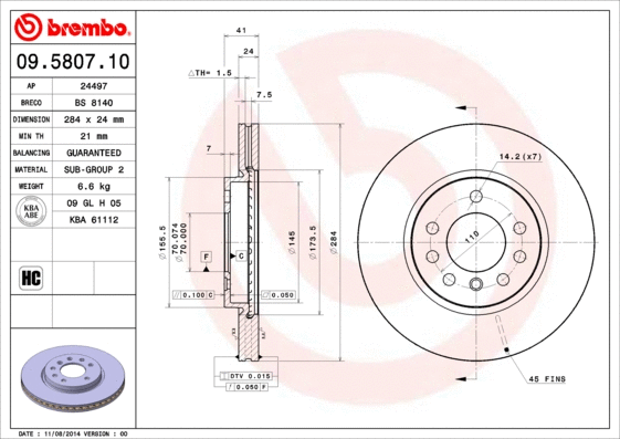 Brake Disc (BS 8140)