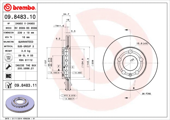 Brake Disc (BS 8569)