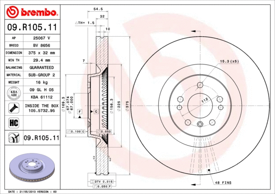 Brake Disc (BV 8656)