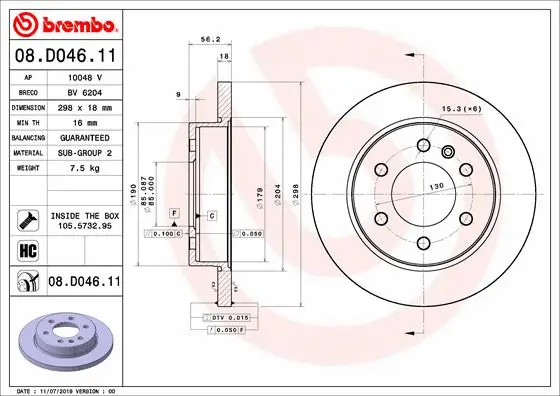 Brake Disc (BV 6204)