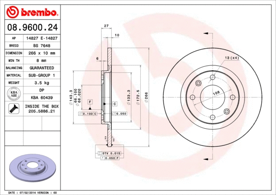 Brake Disc (BS 7648)