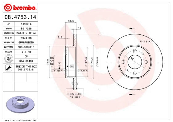 Brake Disc (BS 7328)