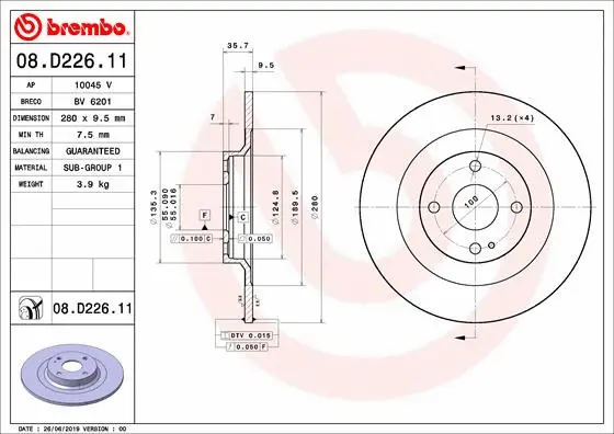 Brake Disc (BV 6201)