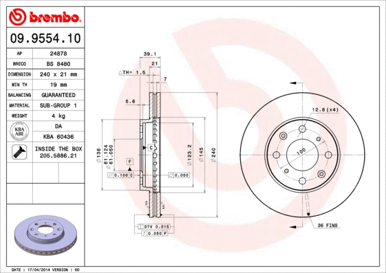 Brake Disc (BS 8480)
