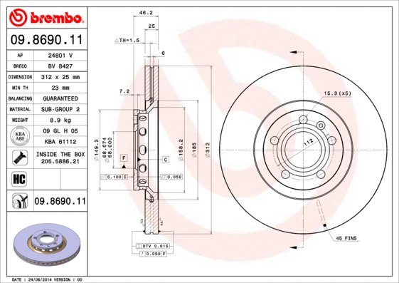 Brake Disc (BV 8427)
