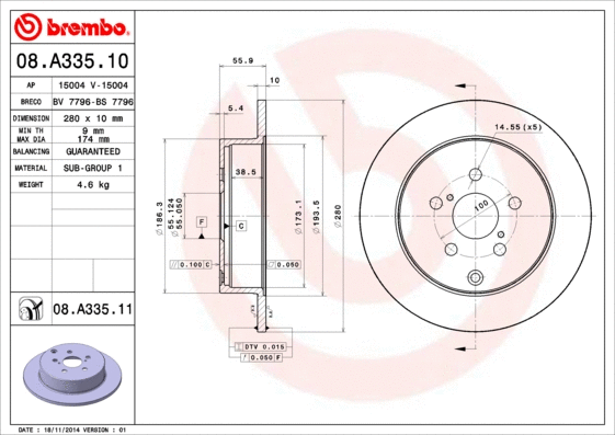 Brake Disc (BS 7796)