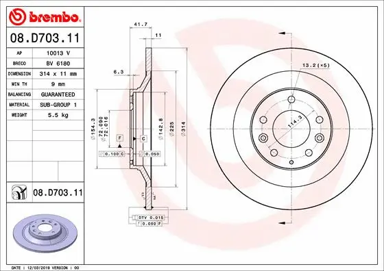Brake Disc (BV 6180)