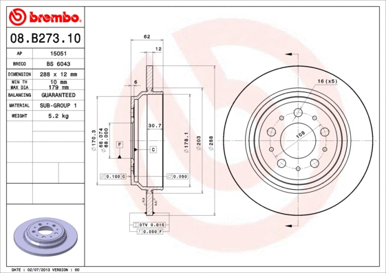 Brake Disc (BS 6043)