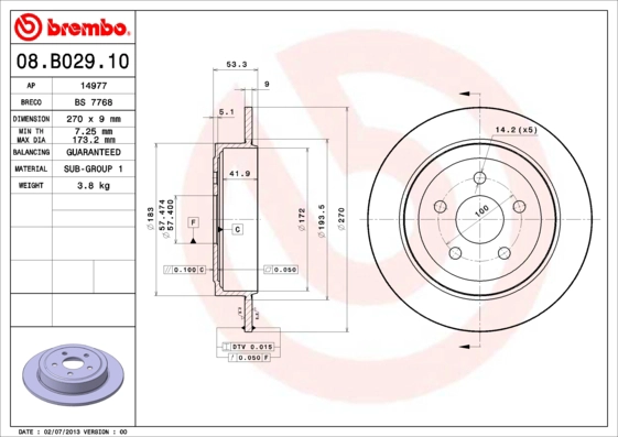 Brake Disc (BS 7768)