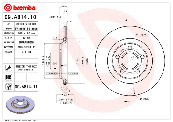 Brake Disc (BS 8808)