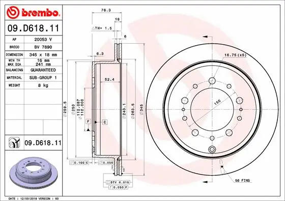 Brake Disc (BV 7890)