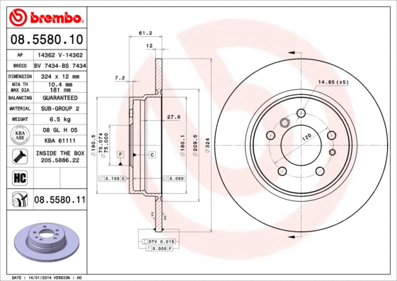 Brake Disc (BS 7434)
