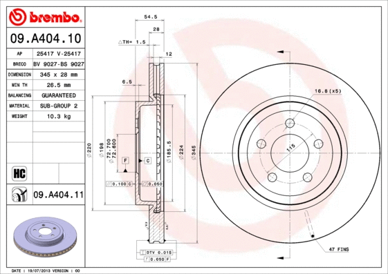 Brake Disc (BS 9027)