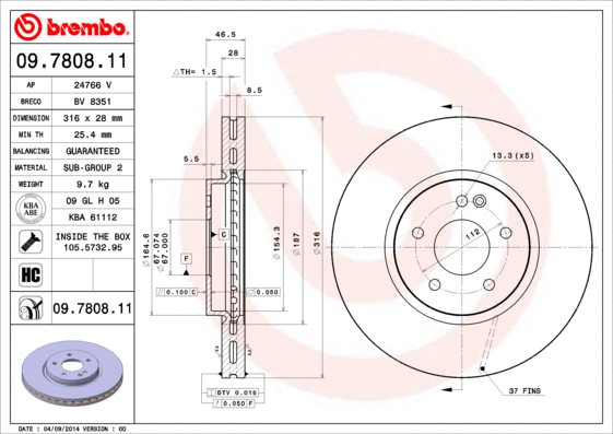 Brake Disc (BV 8351)