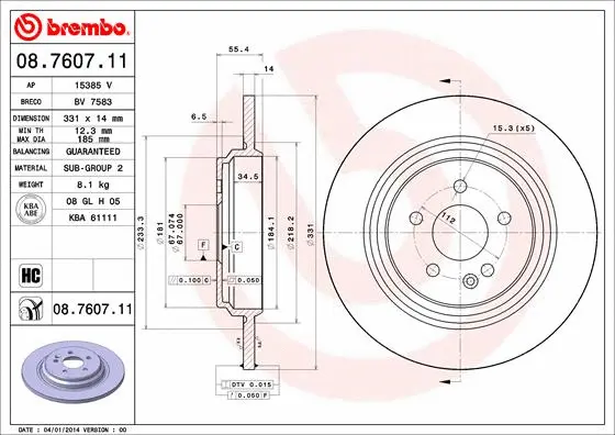 Brake Disc (BV 7583)