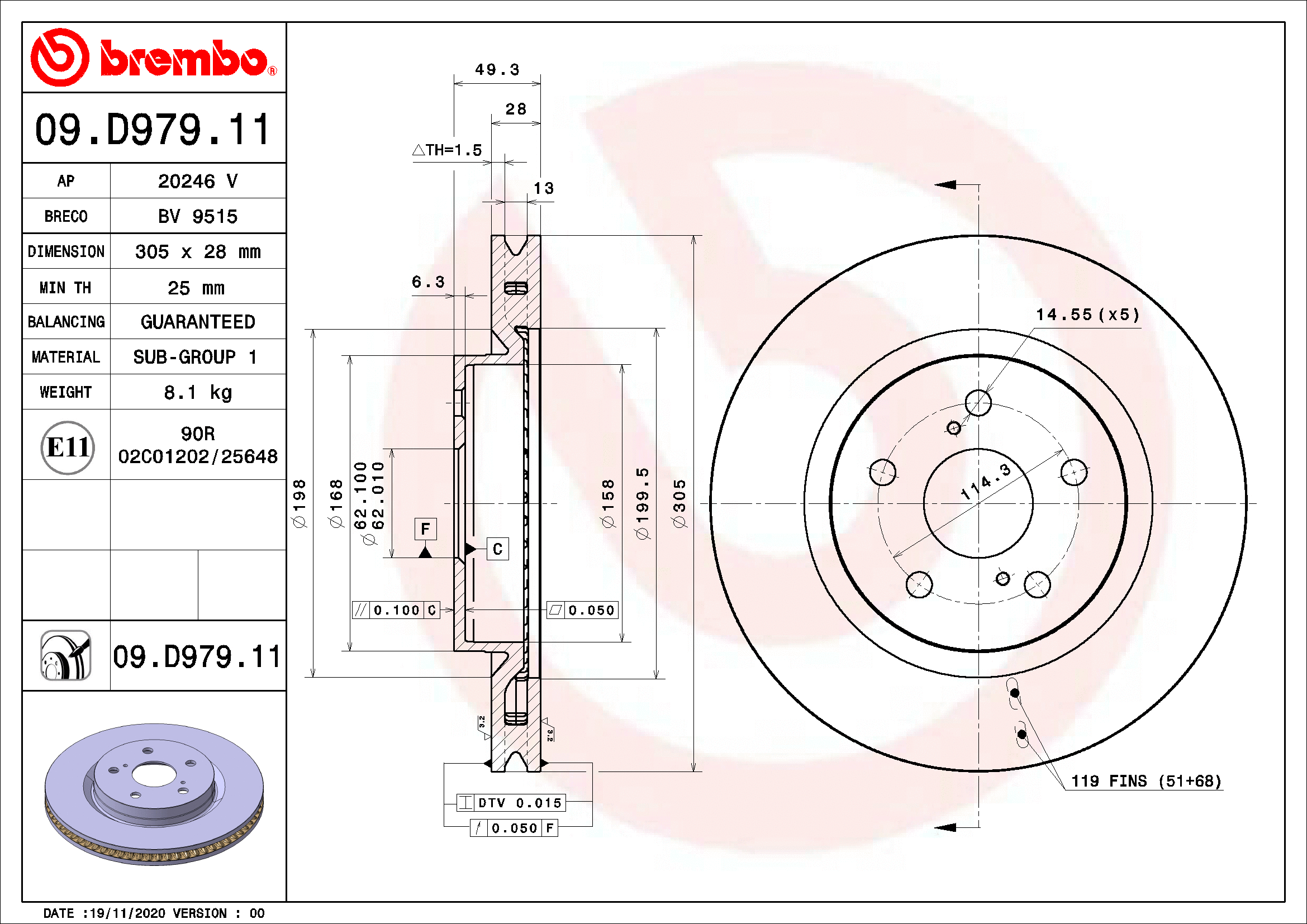 Brake Disc (BV 9515)