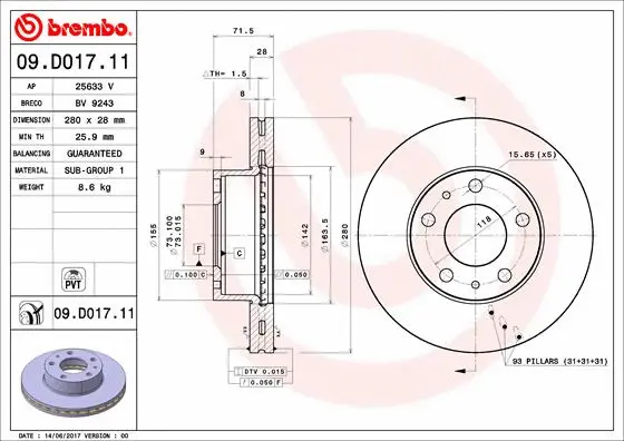 Brake Disc (BV 9243)