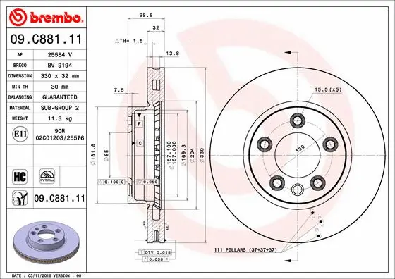 Brake Disc (BV 9194)