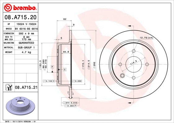 Brake Disc (BS 6016)