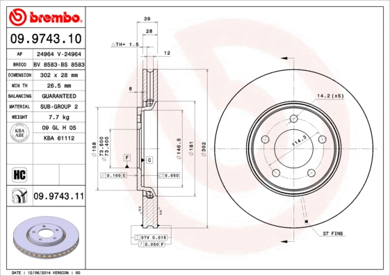 Brake Disc (BS 8583)