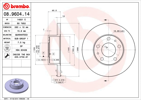 Brake Disc (BS 7652)