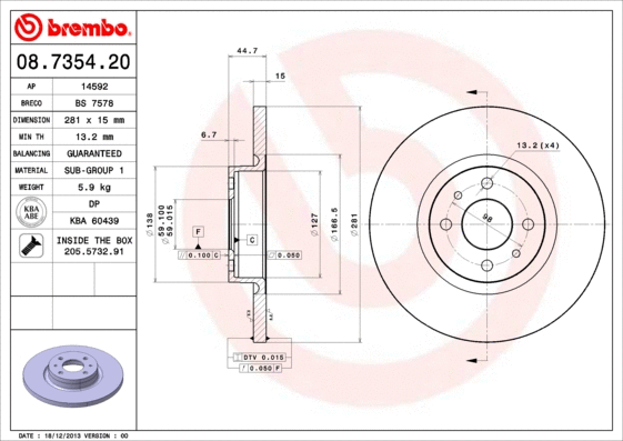 Brake Disc (BS 7578)