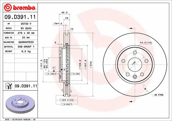 Brake Disc (BV 9343)