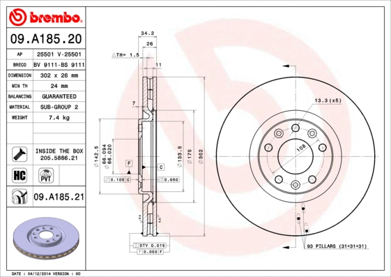 Brake Disc (BS 9111)