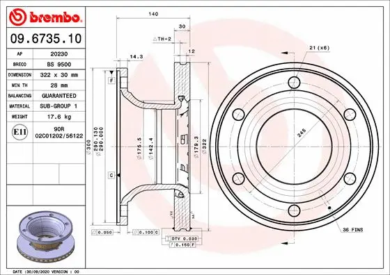 Brake Disc (BS 9500)