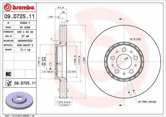 Brake Disc (BV 9293)