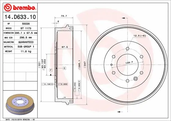 Brake Drum (BT 1173)