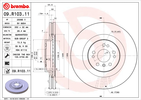 Brake Disc (BV 8654)