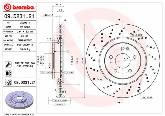 Brake Disc (BV 9308)