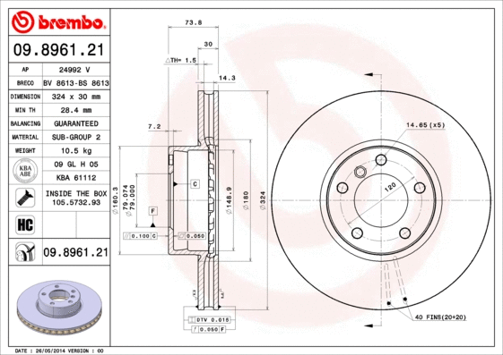 Brake Disc (BV 8613)