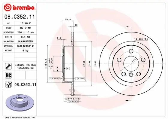 Brake Disc (BV 6140)