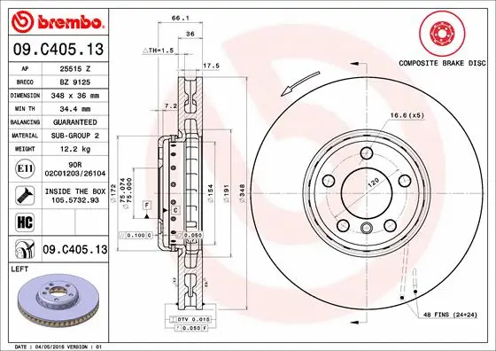 Brake Disc (BZ 9125)