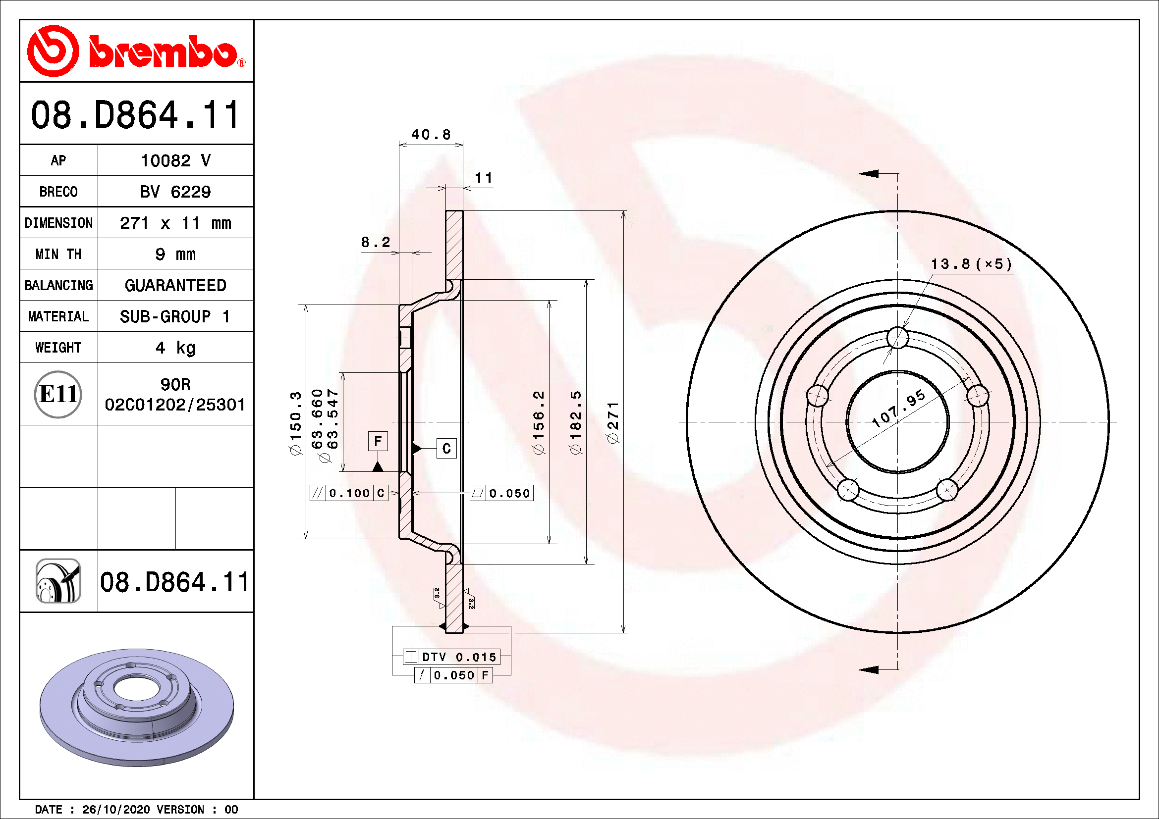 Brake Disc (BV 6229)