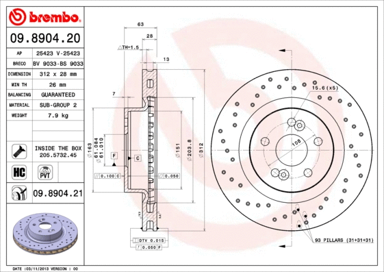 Brake Disc (BS 9033)
