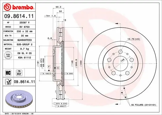 Brake Disc (BV 8703)